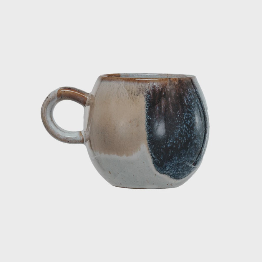 8 oz. Stoneware Mug, Reactive Glaze