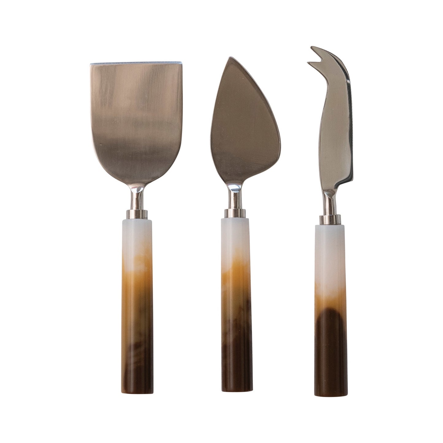 Stainless Steel & Resin Cheese Knives Set